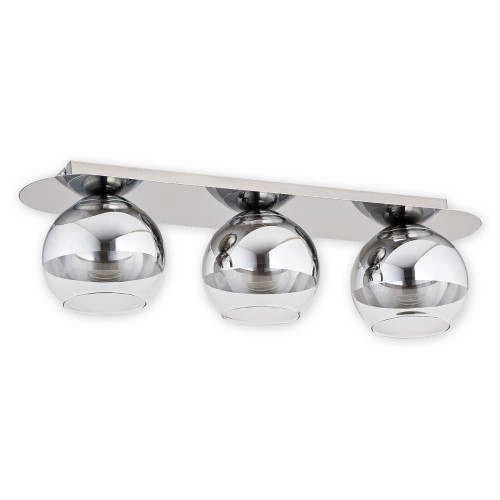 Люстра стельова Lemir Lighting O2543 P3 CH Colours chrom + przezroczysty E27 3x60W IP20