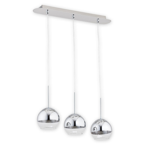 Люстра підвісна Lemir Lighting O2543 W3 CH Colours chrom + przezroczysty E27 3x60W IP20