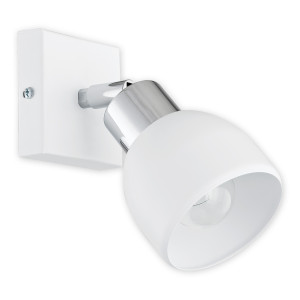 Бра Lemir Lighting O2590 K1 BIA Feniks biały matowy + chrom E27 1x60W IP20