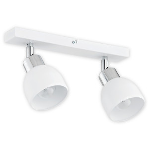 Спот Lemir Lighting O2592 P2 BIA Feniks biały matowy + chrom E27 2x60W IP20