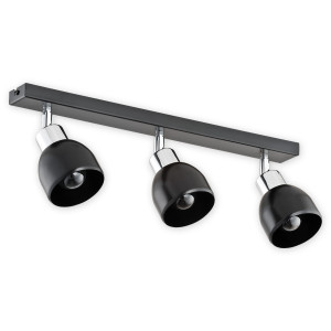 Спот Lemir Lighting O2593 P3 CZA Feniks czarny matowy + chrom E27 3x60W IP20