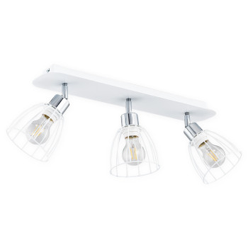 Спот Lemir Lighting O2693 P3 BIA Hornet biały matowy + chrom E27 3x60W IP20
