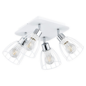 Спот Lemir Lighting O2694 P4 BIA Hornet biały matowy + chrom E27 4x60W IP20