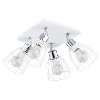 Спот Lemir Lighting O2694 P4 BIA Hornet biały matowy + chrom E27 4x60W IP20
