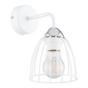 Бра Lemir Lighting O2700 K1 BIA Senso biały matowy + chrom E27 1x60W IP20