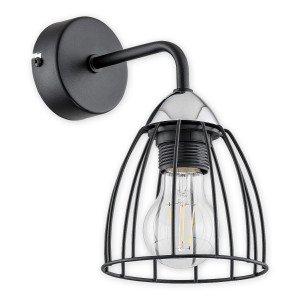 Бра Lemir Lighting O2700 K1 CZA Senso czarny matowy + chrom E27 1x60W IP20