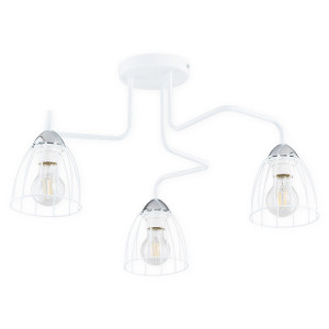 Люстра Lemir Lighting O2703 W3 BIA Senso biały matowy + chrom E27 3x60W IP20