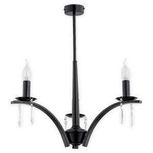 Люстра Lemir Lighting O2863 W3 CZA Kapra czarny połysk E14 3x60W IP20