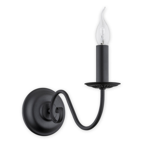 Бра Lemir Lighting O2890 K1 CZA Asti czarny matowy E14 1x60W IP20
