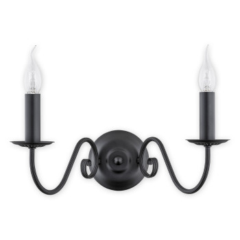 Бра Lemir Lighting O2891 K2 CZA Asti czarny matowy E14 2x60W IP20