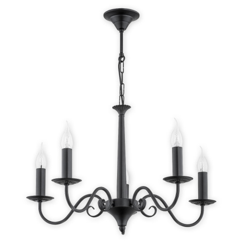 Люстра Lemir Lighting O2895 W5 CZA Asti czarny matowy E14 5x60W IP20