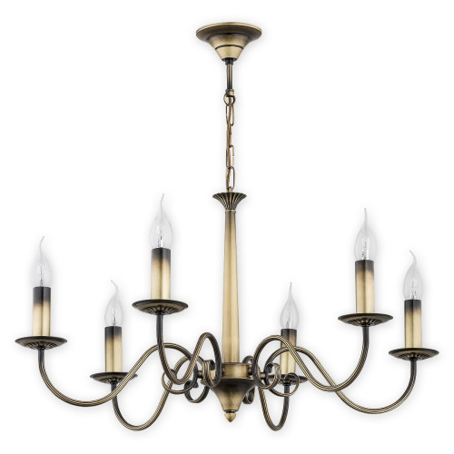 Люстра Lemir Lighting O2896 W6 PAT Asti patyna E14 6x60W IP20