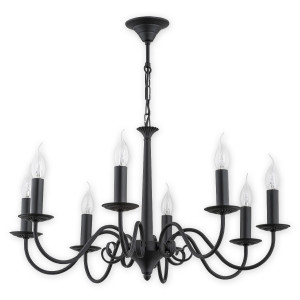 Люстра Lemir Lighting O2898 W8 CZA Asti czarny matowy E14 8x60W IP20