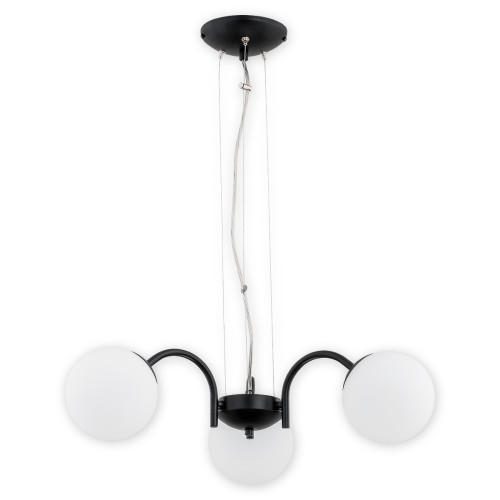 Люстра Lemir Lighting O2903 W3 CZA Nol czarny matowy E14 3x40W IP20