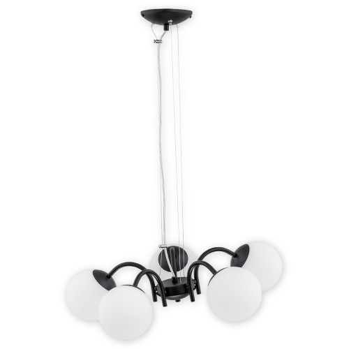 Люстра Lemir Lighting O2905 W5 CZA Nol czarny matowy E14 5x40W IP20