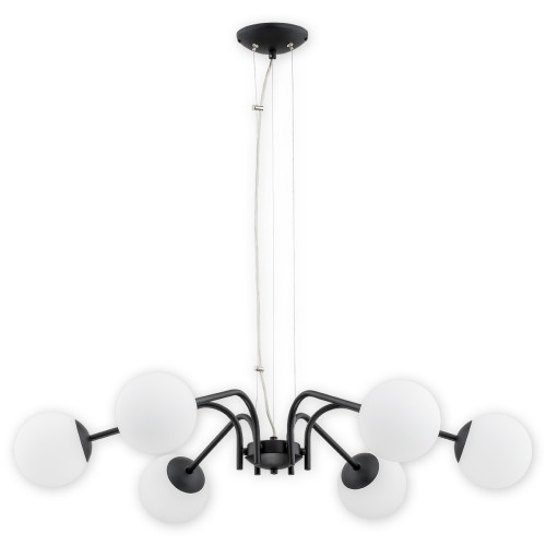 Люстра Lemir Lighting O2906 W6 CZA Nol czarny matowy E14 6x40W IP20
