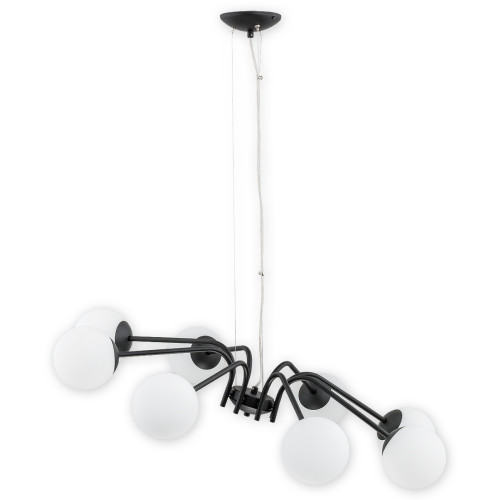 Люстра Lemir Lighting O2907 W8 CZA Nol czarny matowy E14 8x40W IP20