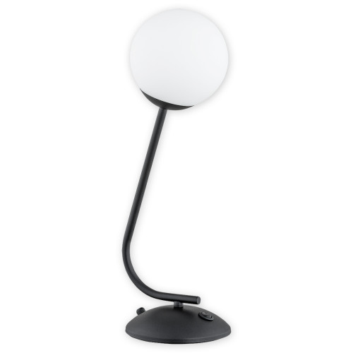 Настільна лампа Lemir Lighting O2908 L1 CZA Nol czarny matowy E14 1x40W IP20