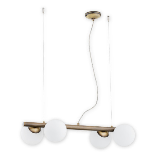 Люстра підвісна Lemir Lighting O2914 W4 PAT Osso patyna E14 4x40W IP20