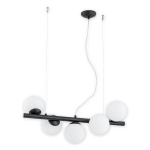 Люстра підвісна Lemir Lighting O2915 W5 CZA Osso czarny matowy E14 5x40W IP20
