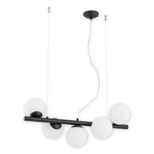 Люстра підвісна Lemir Lighting O2915 W5 CZA Osso czarny matowy E14 5x40W IP20