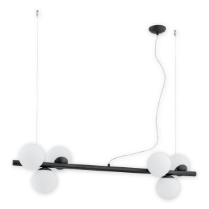Люстра підвісна Lemir Lighting O2916 W6 CZA Osso czarny matowy E14 6x40W IP20
