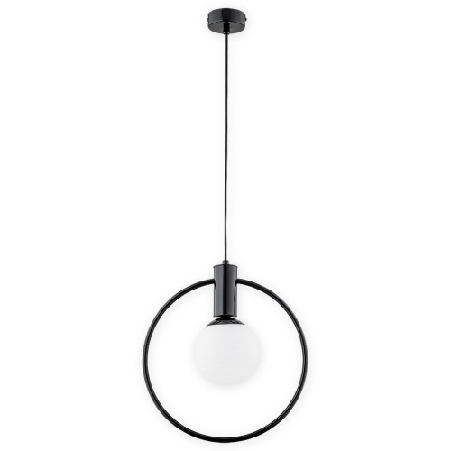 Підвісна люстра Lemir Lighting O2941 W1 CZA Rico czarny połysk E14 1x40W IP20