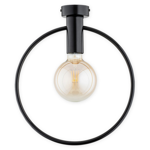 Люстра стельова Lemir Lighting O2951 P1 CZA Tezor czarny połysk E27 1x60W IP20
