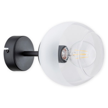 Бра Lemir Lighting O3080 K1 CZA Pinox czarny matowy E27 1x60W IP20