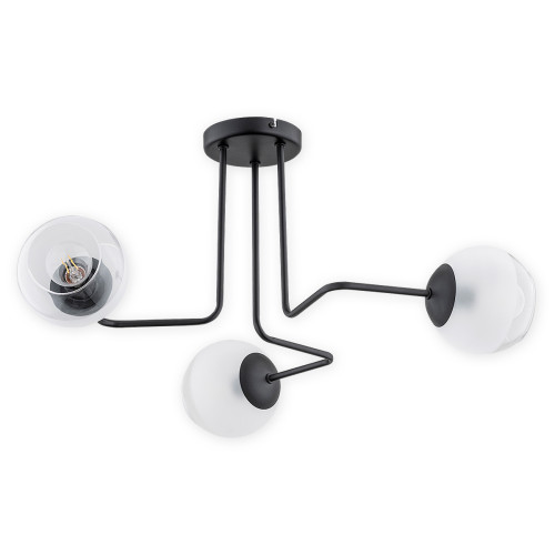 Люстра Lemir Lighting O3083 W3 CZA Pinox czarny matowy E27 3x60W IP20