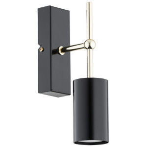 Бра Lemir Lighting O3140 K1 CZA Frigga czarny połysk + złoty GU10 1x10W IP20