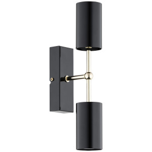 Бра Lemir Lighting O3141 K2 CZA Frigga czarny połysk + złoty GU10 2x10W IP20