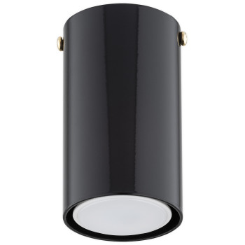Споти Lemir Lighting O3143 P1 CZA Frigga czarny połysk + złoty GU10 1x10W IP20