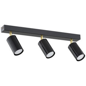 Спот Lemir Lighting O3153 P3 CZA Idun czarny połysk + złoty GU10 3x10W IP20