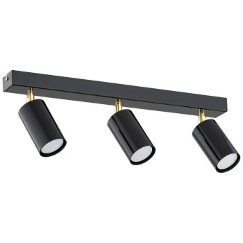 Спот Lemir Lighting O3153 P3 CZA Idun czarny połysk + złoty GU10 3x10W IP20