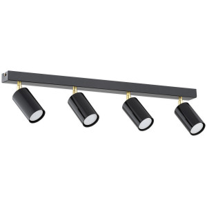 Спот Lemir Lighting O3154 P4 CZA Idun czarny połysk + złoty GU10 4x10W IP20