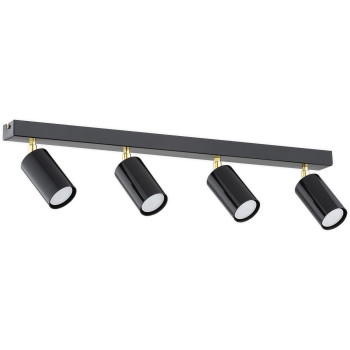 Спот Lemir Lighting O3154 P4 CZA Idun czarny połysk + złoty GU10 4x10W IP20