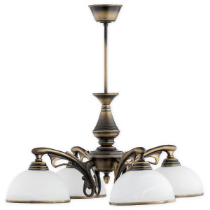 Люстра Lemir Lighting O3164 W4 PAT Hermes patyna E27 4x60W IP20