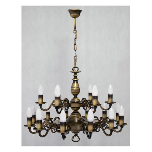 Люстра Lemir Lighting O3326 P2 W18 PAT Ventuno patyna E14 18x15W IP20