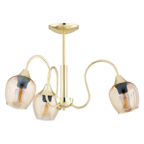 Люстра Lemir Lighting O3333 W3 ZL Julietta złoty E27 3x60W IP20
