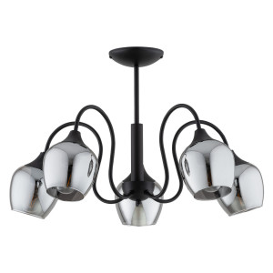 Люстра Lemir Lighting O3335 W5 CZA Julietta czarny matowy E27 5x60W IP20