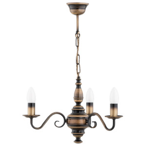 Люстра Lemir Lighting O3483 W3 PAT Velita patyna E14 3x60W IP20