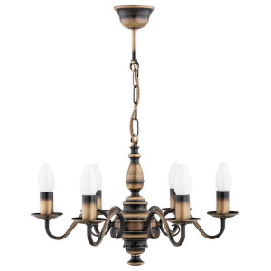 Люстра Lemir Lighting O3486 W6 PAT Velita patyna E14 6x60W IP20