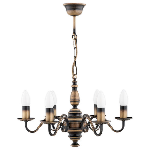 Люстра Lemir Lighting O3486 W6 PAT Velita patyna E14 6x60W IP20