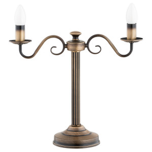 Настільна лампа Lemir Lighting O3488 L2 PAT Velita patyna E14 2x60W IP20