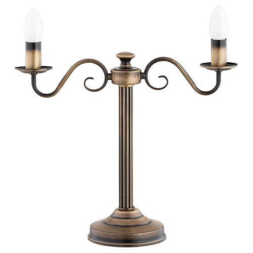Настільна лампа Lemir Lighting O3488 L2 PAT Velita patyna E14 2x60W IP20