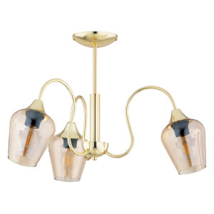 Люстра Lemir Lighting O3563 W3 ZL Julia złoty E27 3x60W IP20