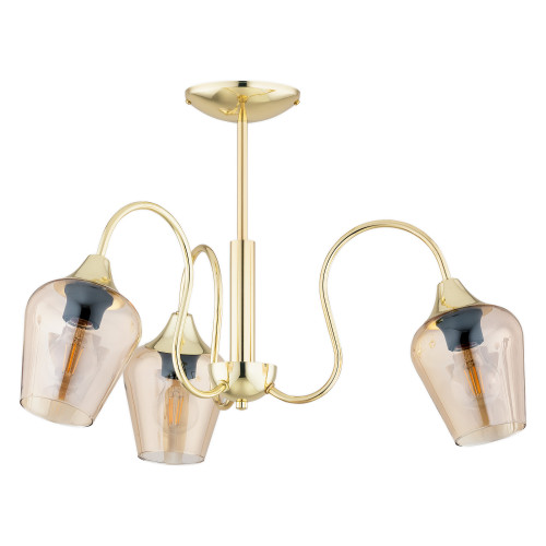 Люстра Lemir Lighting O3563 W3 ZL Julia złoty E27 3x60W IP20