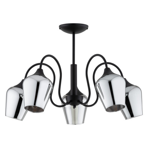 Люстра Lemir Lighting O3565 W5 CZA Julia czarny matowy E27 5x60W IP20