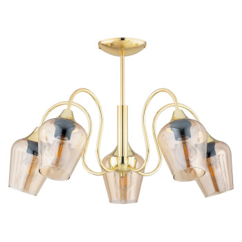 Люстра Lemir Lighting O3565 W5 ZL Julia złoty E27 5x60W IP20